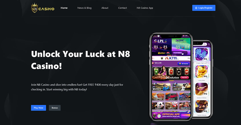 N8 Casino Screenshot